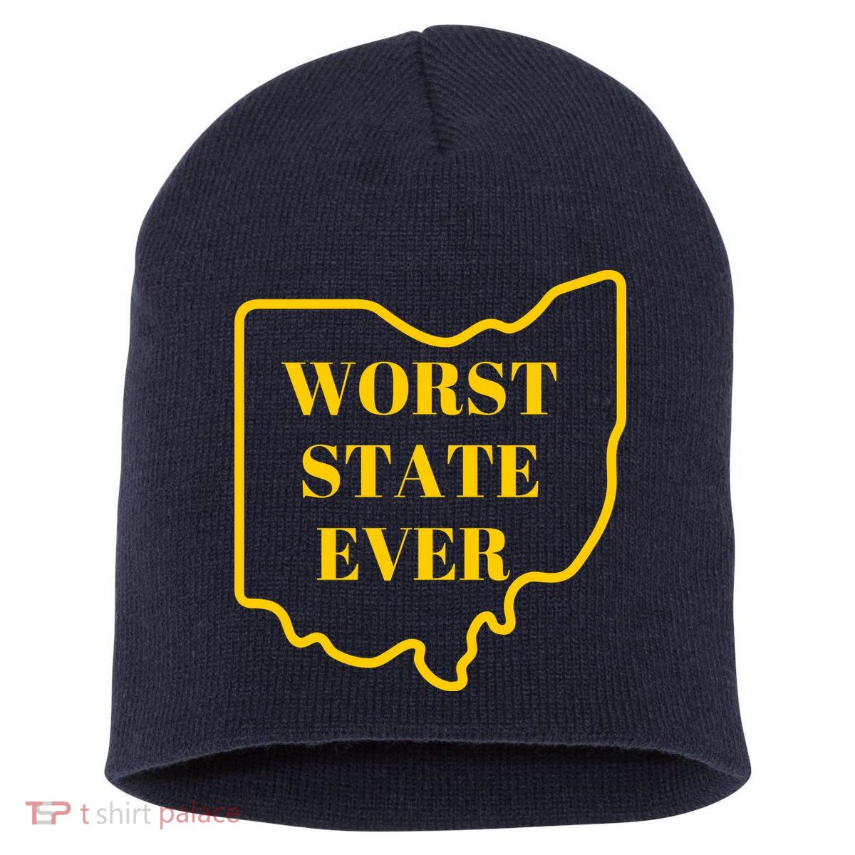 Ohio Worst State Short Acrylic Beanie