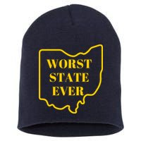 Ohio Worst State Short Acrylic Beanie