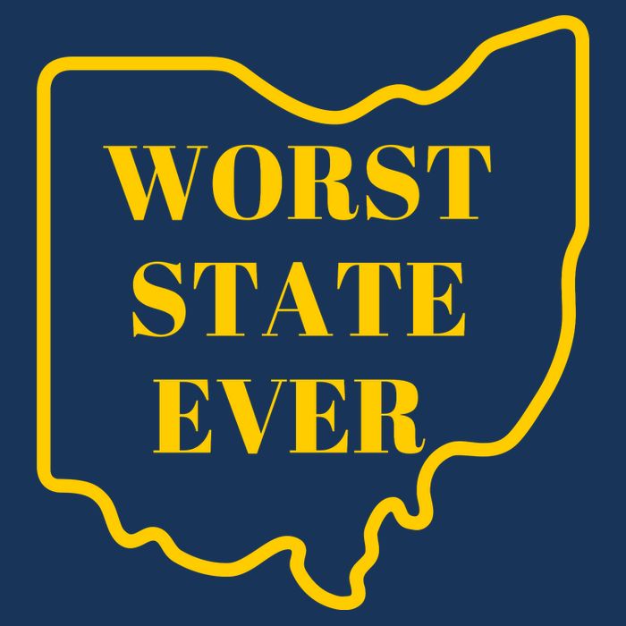 Ohio Worst State Short Acrylic Beanie