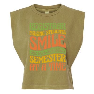 One Well Scheduled Semester At A Time School Registrar Gift Garment-Dyed Women's Muscle Tee