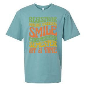 One Well Scheduled Semester At A Time School Registrar Gift Sueded Cloud Jersey T-Shirt