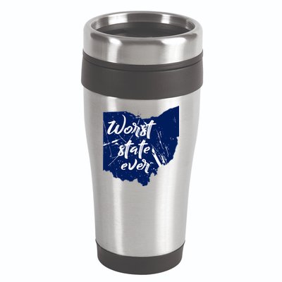 Ohio Worst State Ever Distressed 16oz Travel Tumbler