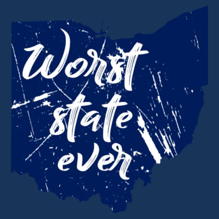 Ohio Worst State Ever Distressed Infant Baby Jersey Bodysuit