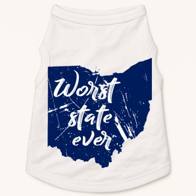 Ohio Worst State Ever Distressed Doggie Tank