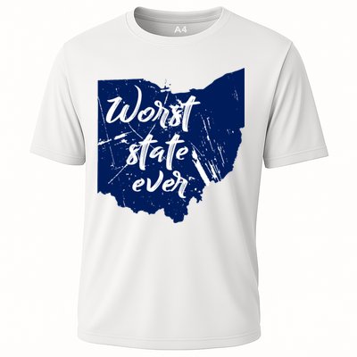Ohio Worst State Ever Distressed Performance Shirt