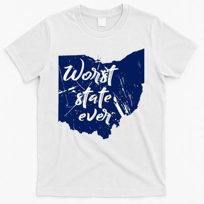 Ohio Worst State Ever Distressed T-Shirt