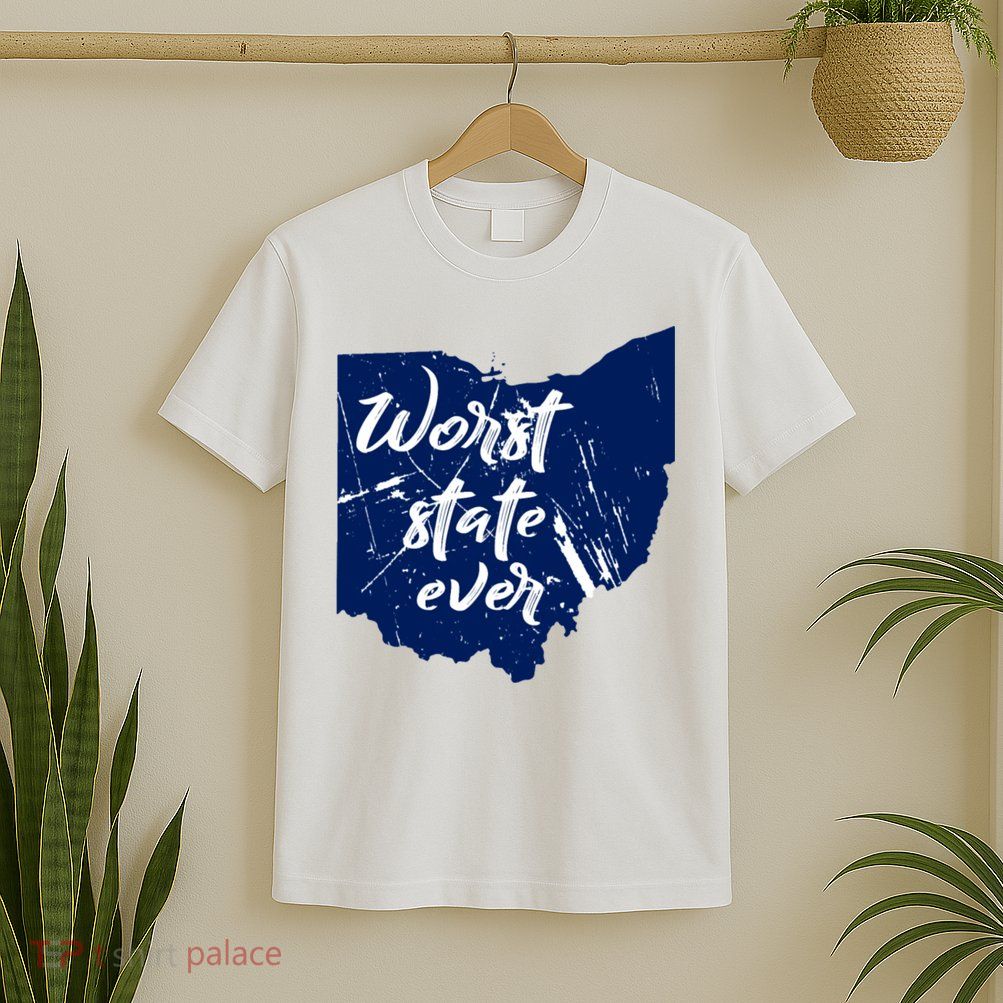Ohio Worst State Ever Distressed T-Shirt