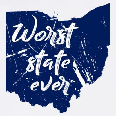 Ohio Worst State Ever Distressed T-Shirt