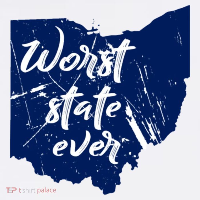 Ohio Worst State Ever Distressed Premium T-Shirt