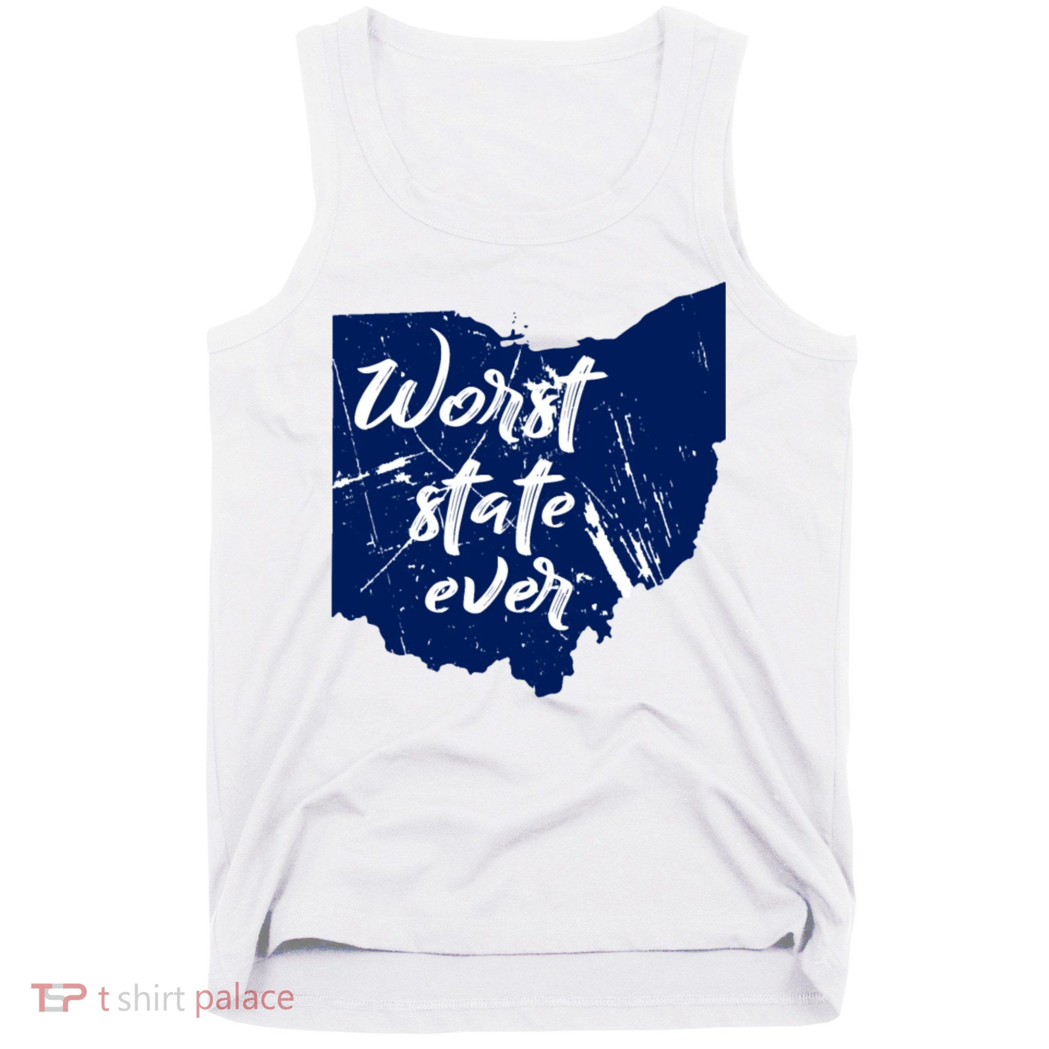 Ohio Worst State Ever Distressed Tank Top