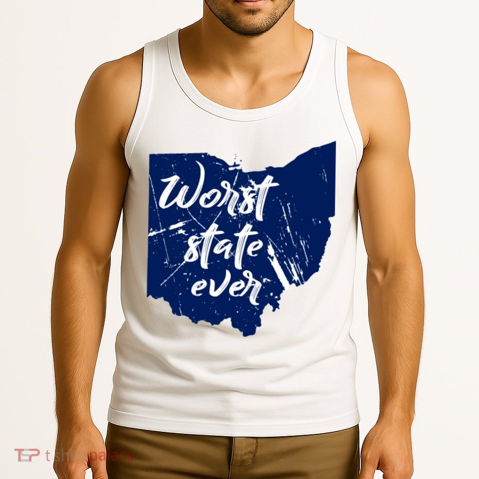 Ohio Worst State Ever Distressed Tank Top