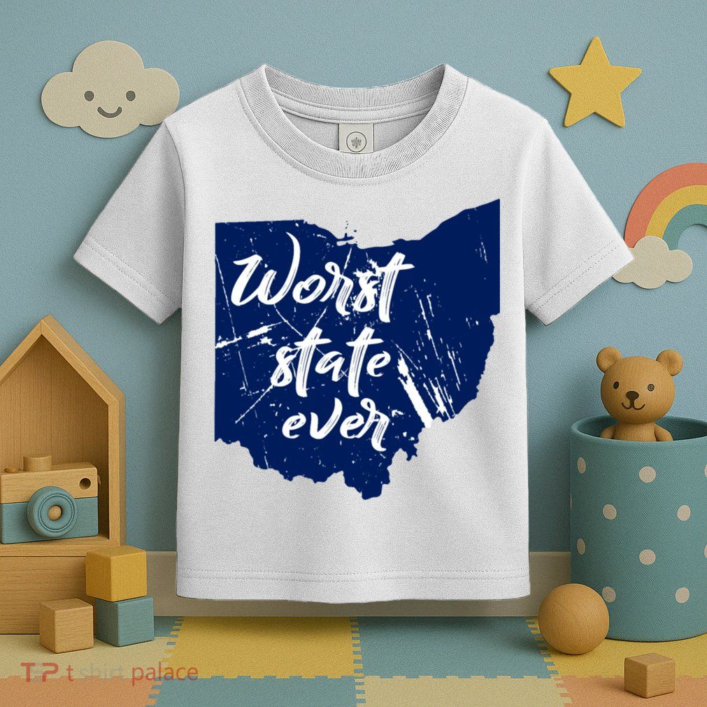 Ohio Worst State Ever Distressed Toddler T-Shirt