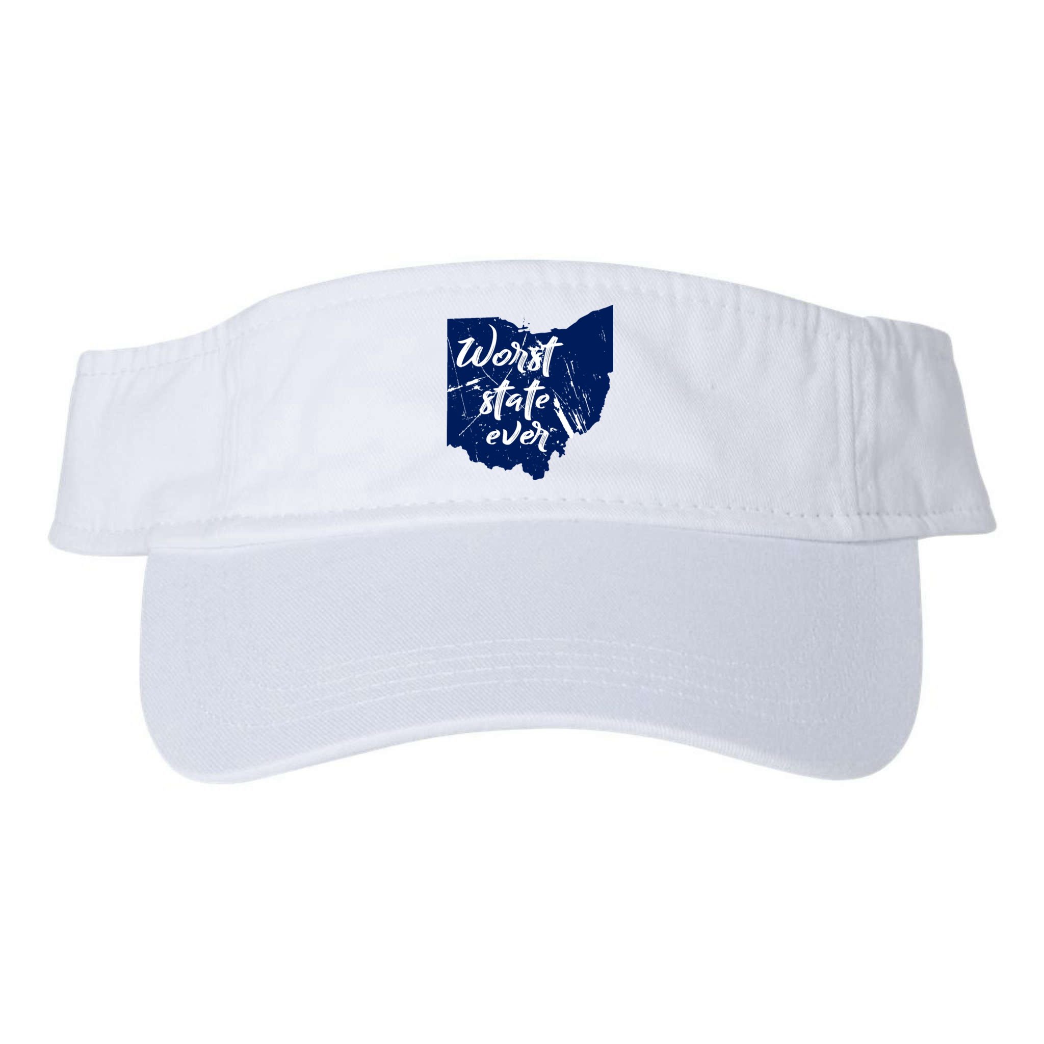 Ohio Worst State Ever Distressed Visor