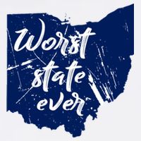 Ohio Worst State Ever Distressed Wool Snapback Cap