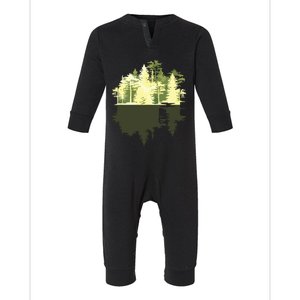 Outdoors Wildlife Trees Nature Reflection Forest Infant Fleece One Piece