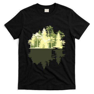 Outdoors Wildlife Trees Nature Reflection Forest T-Shirt