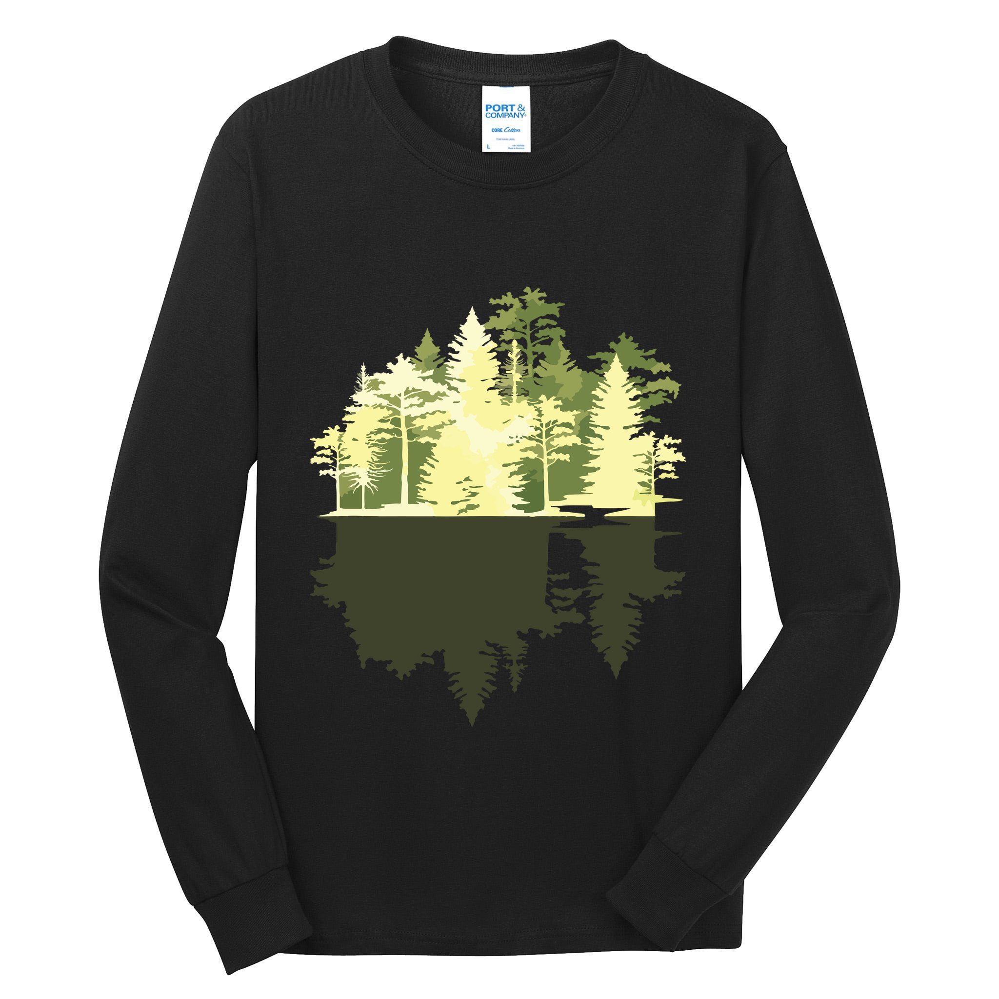 Outdoors Wildlife Trees Nature Reflection Forest Tall Long Sleeve T-Shirt