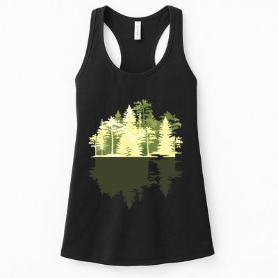 Outdoors Wildlife Trees Nature Reflection Forest Womens Tank Top