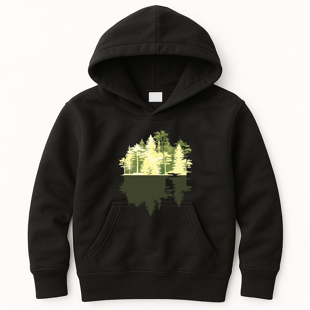 Outdoors Wildlife Trees Nature Reflection Forest Kids Hoodie