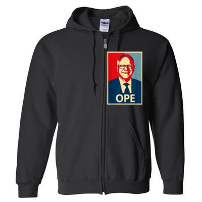 Ope Walz Tim Walz Harris Walz 2024 Full Zip Hoodie