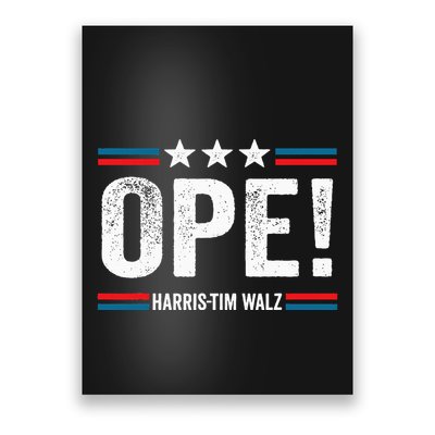 Ope Walz Tim Walz Harris Walz 2024 Poster