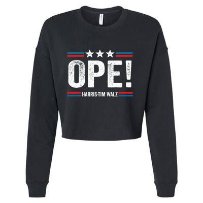 Ope Walz Tim Walz Harris Walz 2024 Cropped Pullover Crew