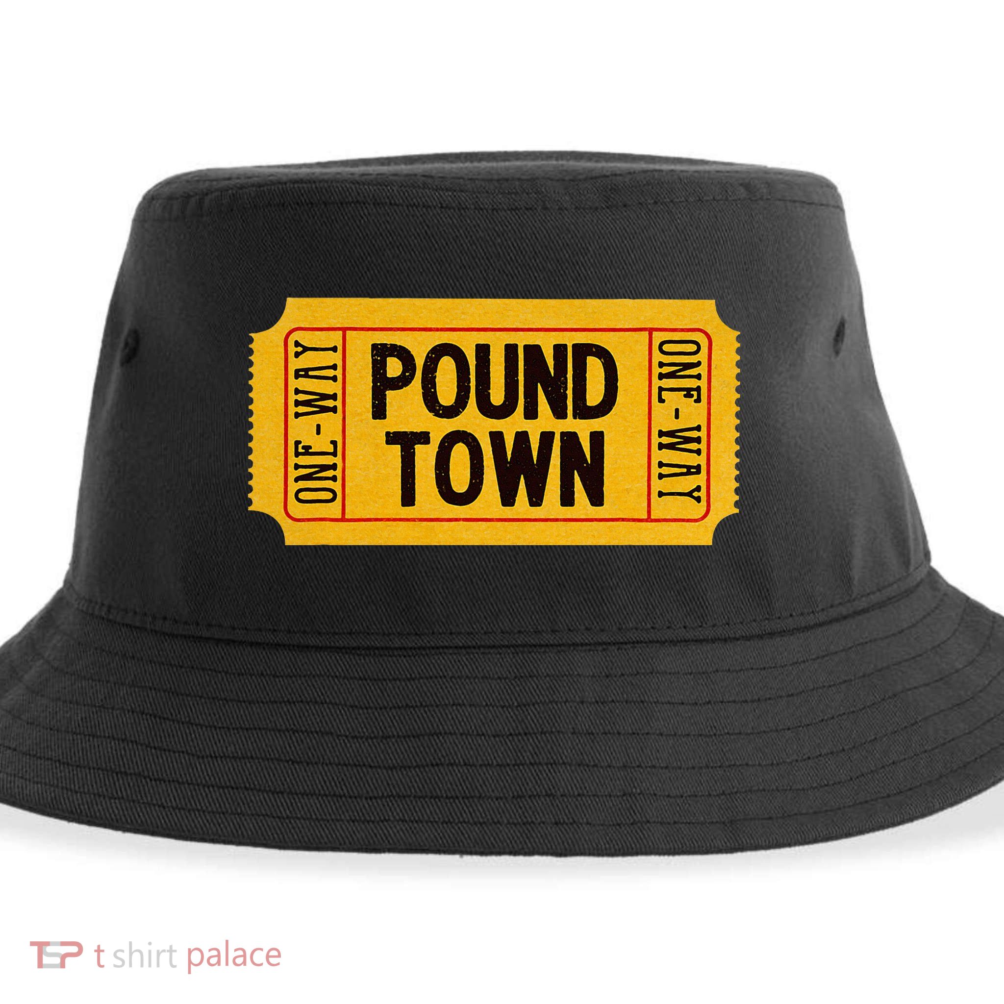 One Way Ticket To Poundtown One Way Ticket To Pound Town Sustainable Bucket Hat