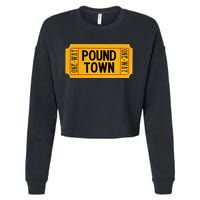 One Way Ticket To Poundtown One Way Ticket To Pound Town Cropped Pullover Crew