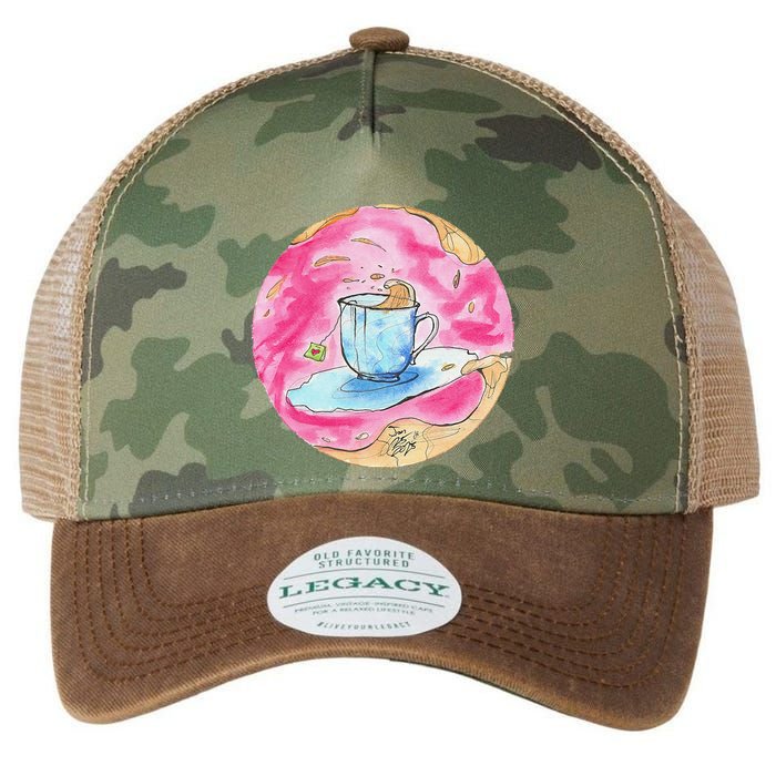 Oolong Whimsical Tea Design Legacy Tie Dye Trucker Hat