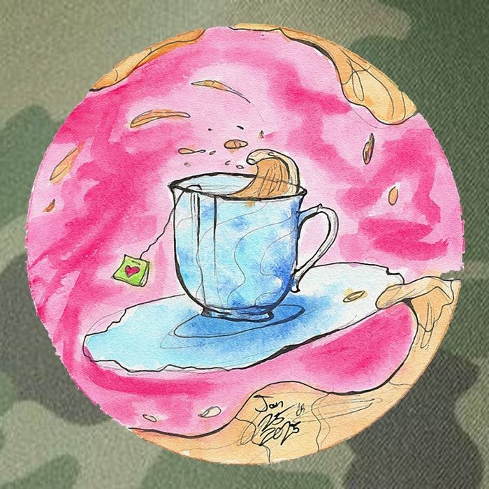 Oolong Whimsical Tea Design Legacy Tie Dye Trucker Hat