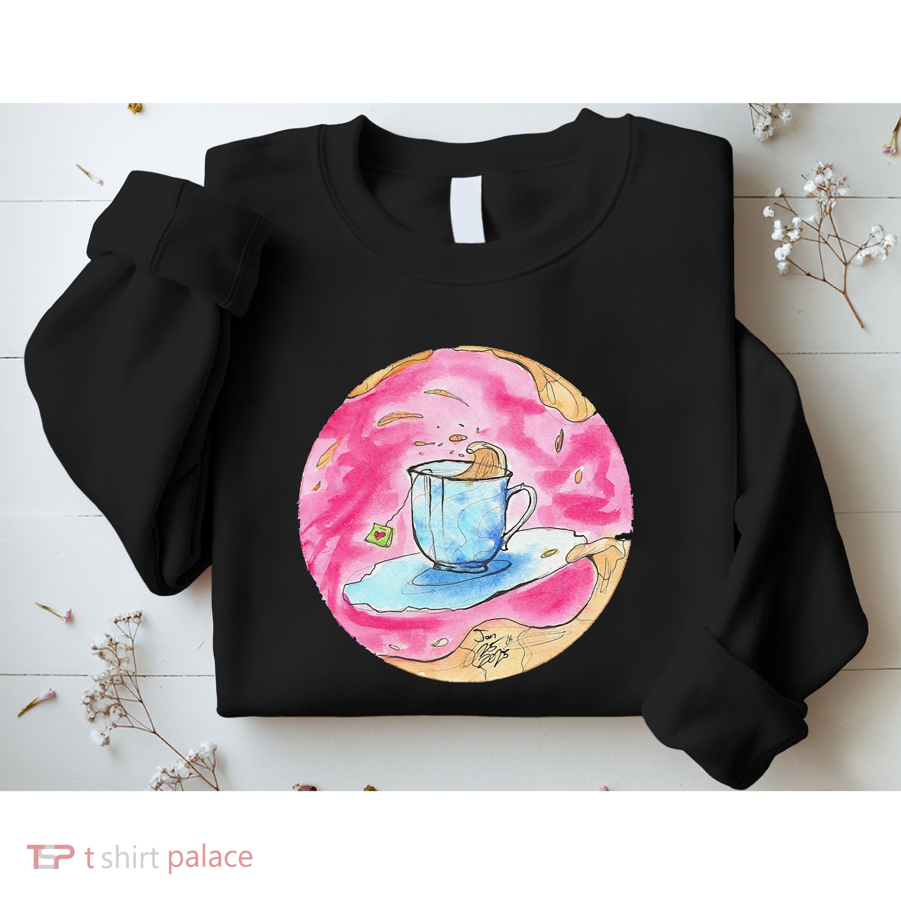 Oolong Whimsical Tea Design Sweatshirt