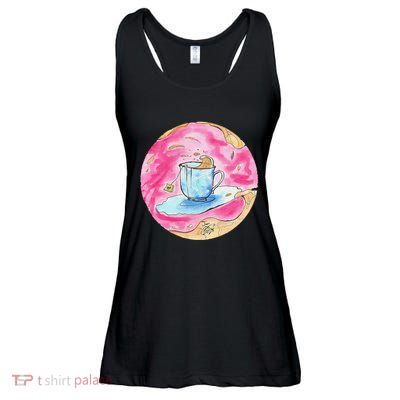 Oolong Whimsical Tea Design Ladies Essential Flowy Tank