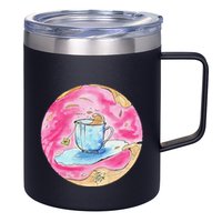 Oolong Whimsical Tea Design 12oz Stainless Steel Coffee Mug