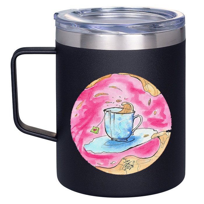 Oolong Whimsical Tea Design 12oz Stainless Steel Coffee Mug