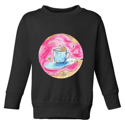 Oolong Whimsical Tea Design Toddler Sweatshirt