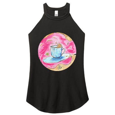 Oolong Whimsical Tea Design Women's Perfect Tri Rocker Tank
