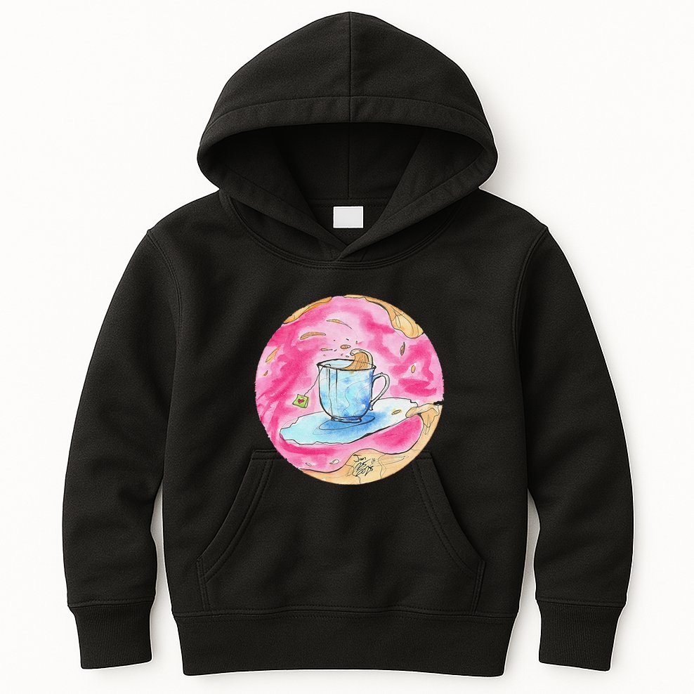 Oolong Whimsical Tea Design Kids Hoodie