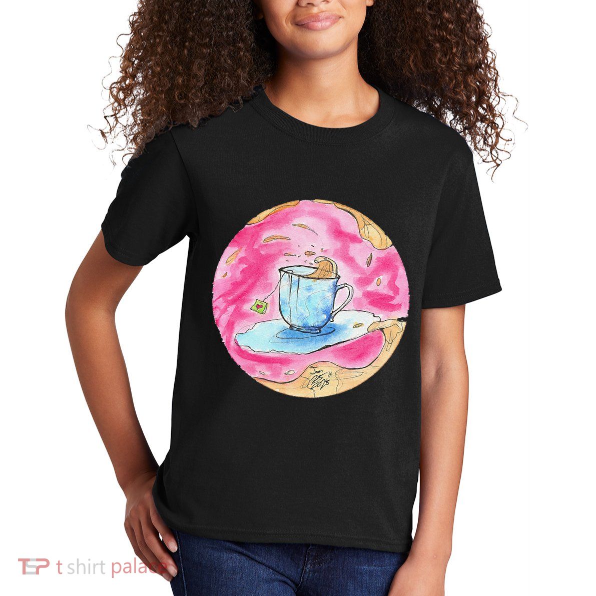 Oolong Whimsical Tea Design Kids T-Shirt