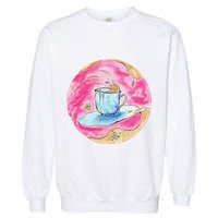Oolong Whimsical Tea Design Garment-Dyed Sweatshirt