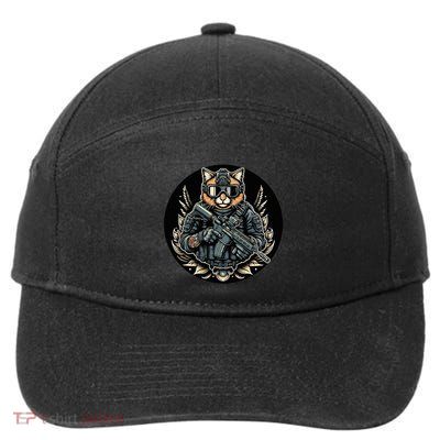 Operation Whisker The Tactical Military Cat 7-Panel Snapback Hat