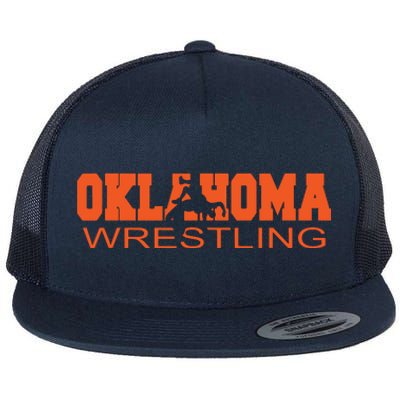 Oklahoma Wrestling Team Okie Wrestler Freestyle State Pride Flat Bill Trucker Hat