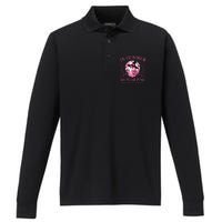 October We Wear Breast Cancer Awareness Halloween Ghost Performance Long Sleeve Polo