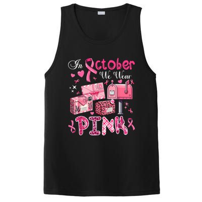 October We Wear Breast Cancer Awareness Postal Worker PosiCharge Competitor Tank