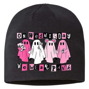 On Wednesday We Wear Cute Ghost Halloween Sustainable Beanie