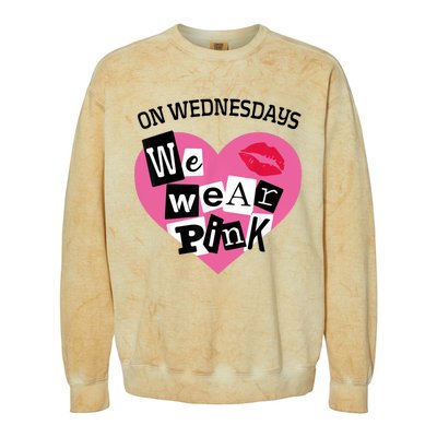 On Wednesday We Wear Pink Funny Valentine Colorblast Crewneck Sweatshirt