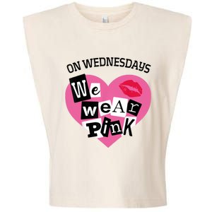 On Wednesday We Wear Pink Funny Valentine Garment-Dyed Women's Muscle Tee