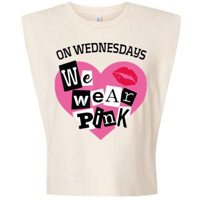 On Wednesday We Wear Pink Funny Valentine Garment-Dyed Women's Muscle Tee