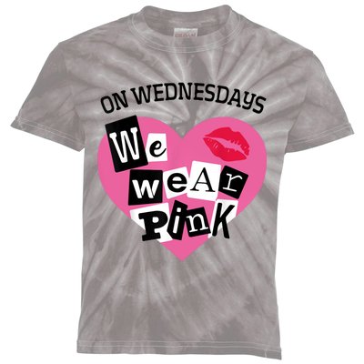 On Wednesday We Wear Pink Funny Valentine Kids Tie-Dye T-Shirt