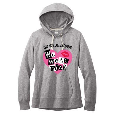 On Wednesday We Wear Pink Funny Valentine Women's Fleece Hoodie