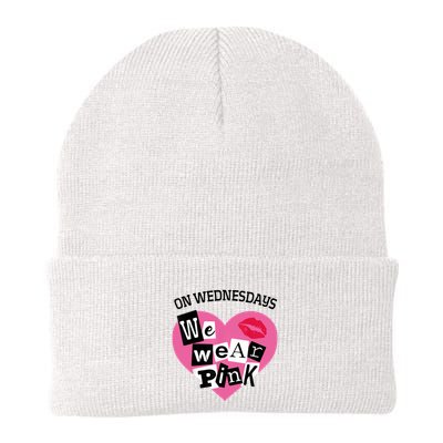On Wednesday We Wear Pink Funny Valentine Beanie